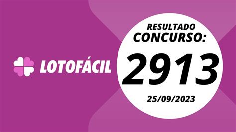 Resultados da Lotofácil 2913, 25/09/2023, 4 Milhões 